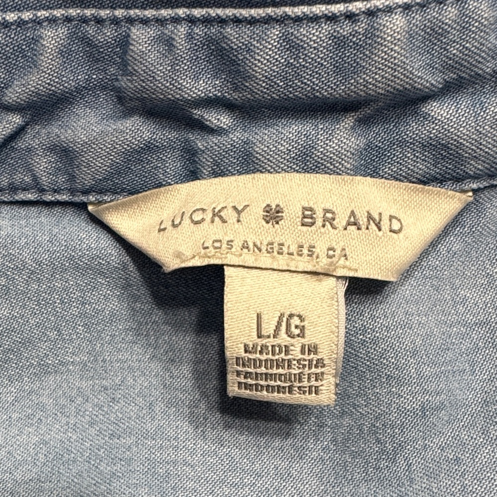 Lucky Brand Light Blue Denim Dress Size L - Picture 6 of 7